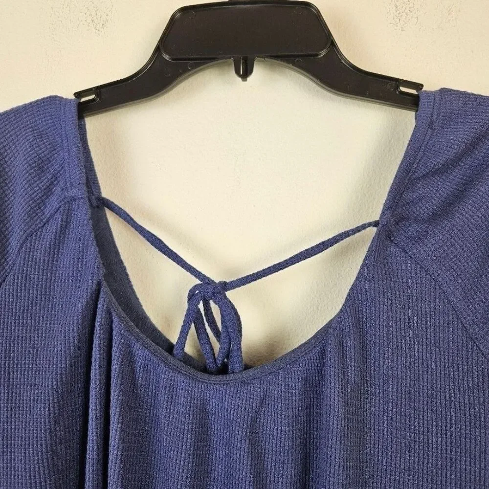 Free People Purple Bondi Thermal Long Sleeve Shirt Size Medium NWT